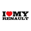 Naklejka I Love My Renault