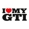Naklejka I Love My GTI