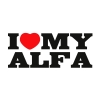 Naklejka I Love My Alfa