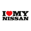 Naklejka I Love My Nissan