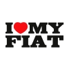Naklejka I Love My Fiat