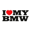 Naklejka I Love My BMW