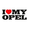 Naklejka I Love My Opel