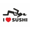 Naklejka I love sushi