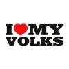 Naklejka I Love My Volkswagen Volks