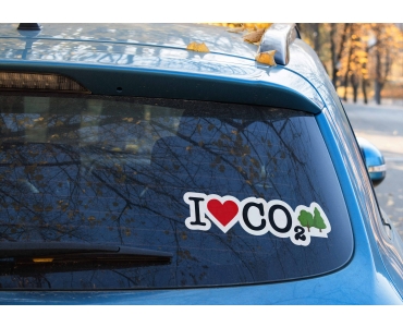 Naklejka I Love CO2