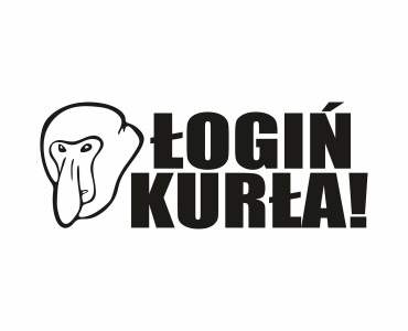 Naklejka Nosacz Janusz Łogiń Kurła!