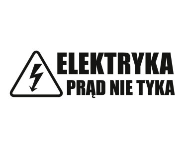Naklejka Elektryka prąd nie tyka