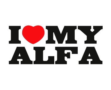 Naklejka I Love My Alfa