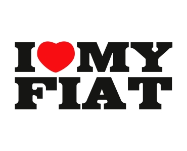 Naklejka I Love My Fiat
