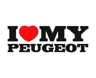 Naklejka I Love My Peugeot