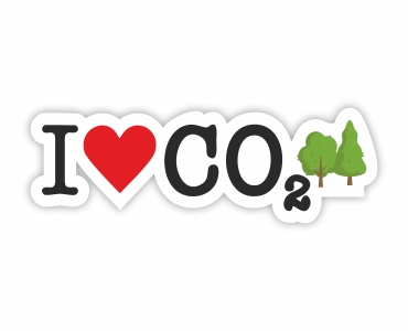 Naklejka I Love CO2