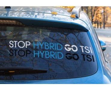 Naklejka Stop Hybrid Go TSI