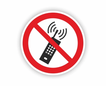 Naklejka Zakaz używania telefonów komórkowych